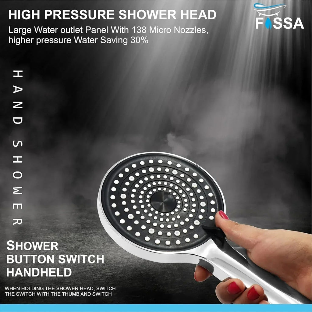 Gloria Hand Shower – High Pressure, 2 Spray Modes, Chrome Finish